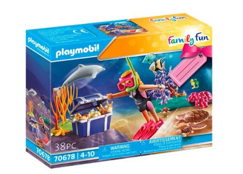 Playmobil Zestaw upominkowy Family Fun 70678 Płetwonurek - poszukiwaczka skarbów