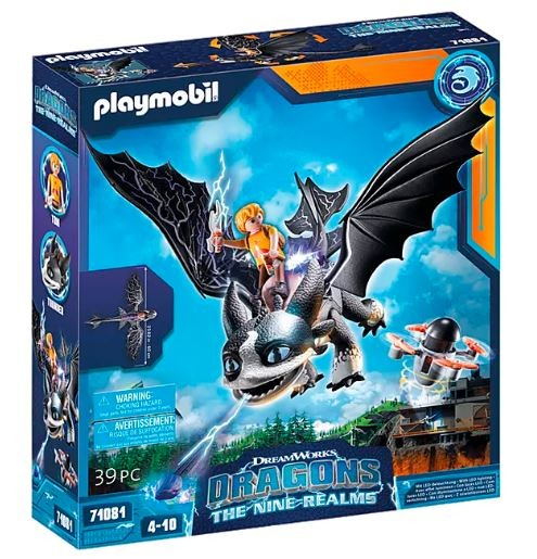 Playmobil Dragons 71081 Thunder & Tom figurine set