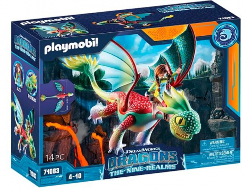 Playmobil Dragons 71083 Feathers & Alex figurine set
