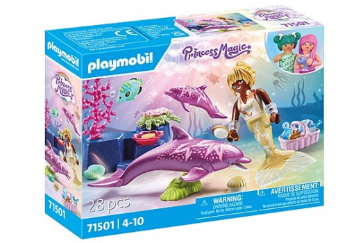 Playmobil Figures set Princess Magic 71501 Mermaid with Dolphins