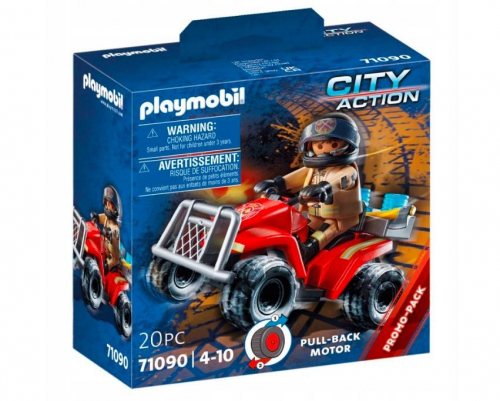 Playmobil Set with a figurine City Action 71090 Fire rescue - Speed Quad