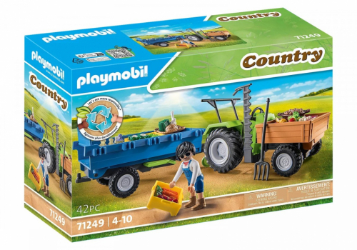 Playmobil 71249 Harvester Tractor with Trailer