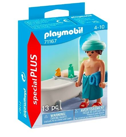 Playmobil Man with Bathtub