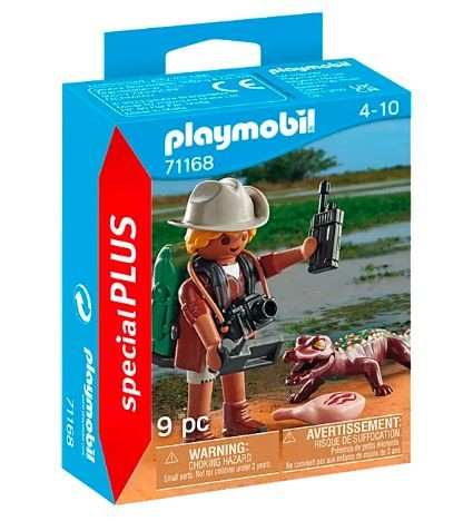 Playmobil Researcher with young caiman