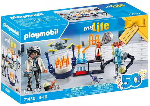 Playmobil Researchers with Robots