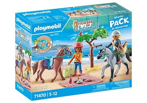 Playmobil Horseback riding trip to the beach with Amelia and Ben