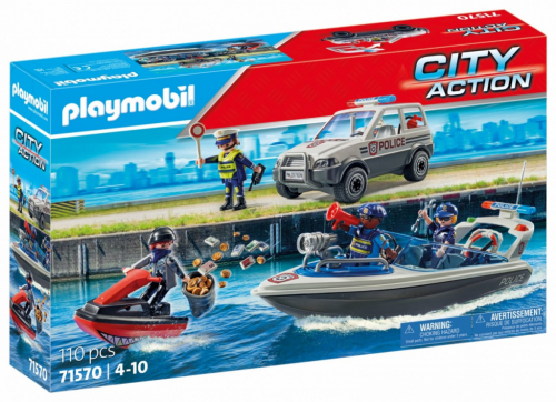 Playmobil City Action Figure Set 71570 Police Water Chase