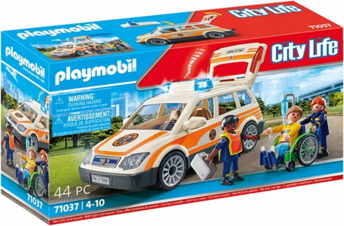 Playmobil Figures set City Life 71037 Emergency Doctors Car Light & Sound