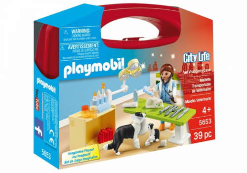 Playmobil Figurines set Vet Visit Carry Case