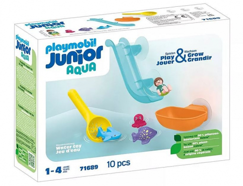 Playmobil Zestaw z figurką Junior Aqua 71 689 Wodna zjeżdżalnia z morskimi zwierzątkami