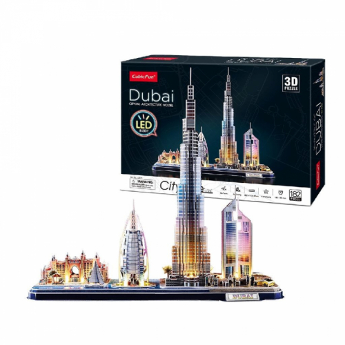 Van der Meulen 3d Puzzle City Line Dubai LED