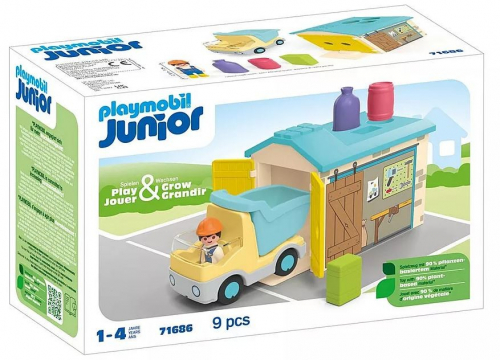 Playmobil Figures set Junior 71686 Construction Truck with Garage