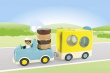 Playmobil Figures set Junior 71702 Crazy Donut Truck with Stacking and Sorting Features