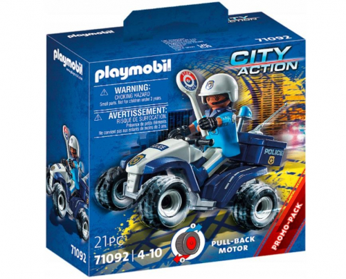 Playmobil Set with a figurine City Action 71092 Police - Speed Quad