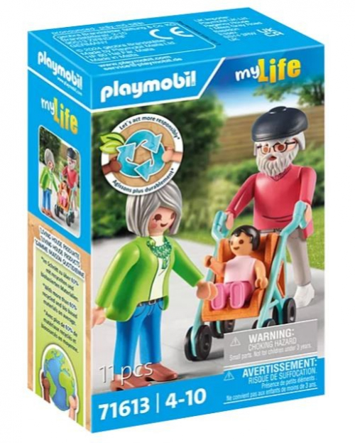 Playmobil Figures set My Life 71613 Grandparents with baby