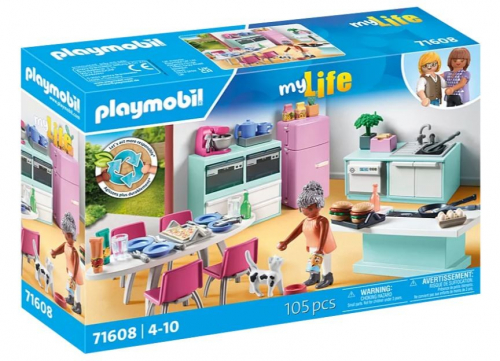 Playmobil Figures set My Life 71608 Kitchen with dining place