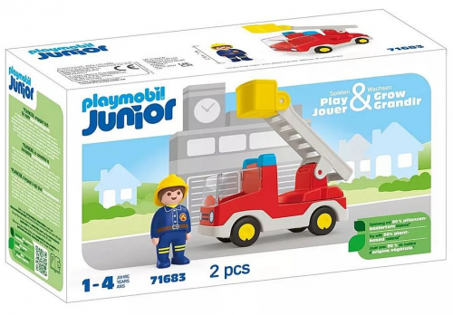 Playmobil Zestaw z figurką Junior 71683 Wóz strażacki z drabiną