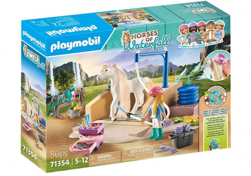 Playmobil Zestaw z figurkami Horses 71354 Isabella i Lioness z myjnią dla koni