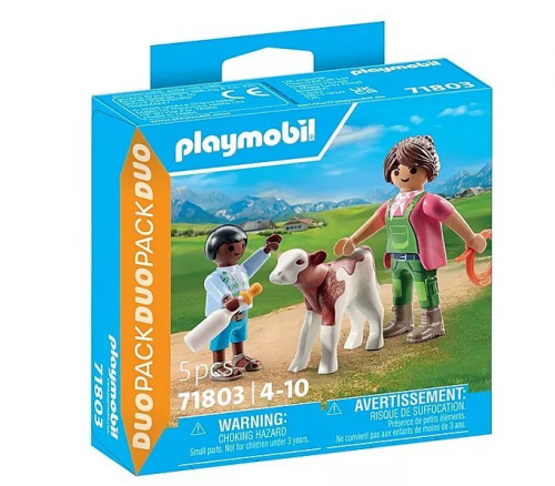 Playmobil Zestaw z figurkami Duo Pack 71803 Gospodyni wiejska z dzieckiem i cielakiem