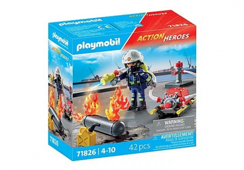 Playmobil Action Heroes 71826 Firefighter with Water Pump