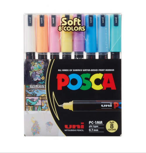 POSCA Marker UNI PC-1MR 8er Set Pastell