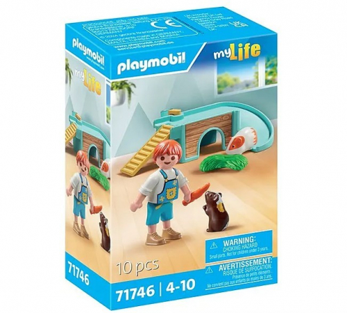 Playmobil Zestaw z figurkami My Life 71746 Chłopiec ze świnką morską