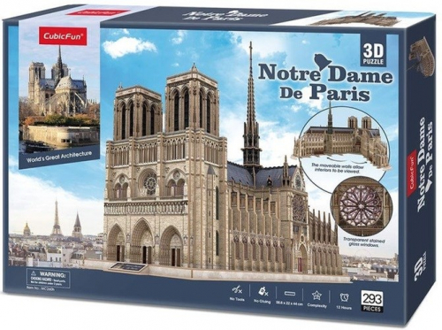 CUBIC FUN WORLD'S GREAT ARCHITECTURE 306-20260 3D PUZZLE - NOTRE DAME