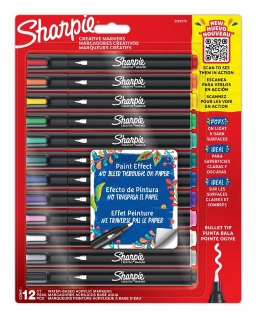 Sharpie Creative Marker Acrylic Paint Pens - 12 pcs.