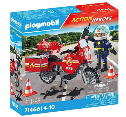 Playmobil Fire engine at the scene of accident