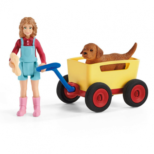 Schleich Farm World 42543 Bollerwagen-Ausflug