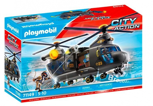 Playmobil Zestaw z pojazdem City Action 71 149 Śmigłowiec ratunkowy jednostki specjalnej