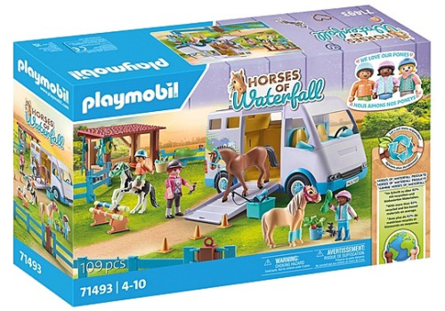Playmobil Figures set Horses 71493 Mobile horse riding school