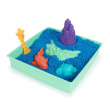 Kinetic Sand , Sandbox Set with 1lb Blue Play Sand, 4 Tools & Molds, Storage, Sensory Toys for Kids Ages 3 and up