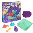Kinetic Sand , Sandbox Set with 1lb Blue Play Sand, 4 Tools & Molds, Storage, Sensory Toys for Kids Ages 3 and up