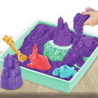 Kinetic Sand , Sandbox Set with 1lb Purple Play Sand, 4 Tools & Molds, Storage, Sensory Toys for Kids Ages 3 and up