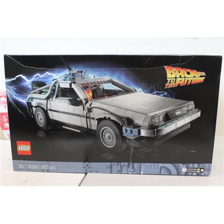 Восстановленный. LEGO 10300 ICONS Back to the Future Time Machine Set, Grey | LEGO DAMAGED PACKAGING