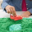 Kinetic Sand , Sandbox Set with 1lb Green Play Sand, 4 Tools & Molds, Storage, Sensory Toys for Kids Ages 3 and up