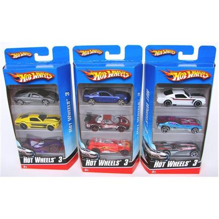 Hot Wheels | 3 Car Pack | You receive a single item (Random Selection in the warehouse) | 1:64-scale with authentic styling and eye-catching decos.
