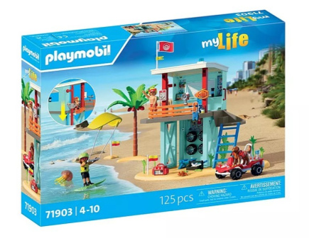 Playmobil Zestaw z figurkami My Life 71903 Wieża ratownicza i plażowy samochód buggy