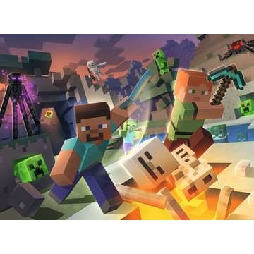 Ravensburger Kinderpuzzle Minecraft 100 Teile XXL