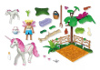 Playmobil Zestaw z figurkami Princess Magic 71839 Magiczna stajnia jednoroĹźcĂłw dla mamy i Ĺşrebaka