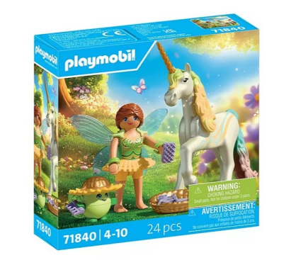 Playmobil Zestaw z figurkami Princess Magic 71840 Jednorożec do kolekcjonowania Rainbow Flower z wróżką