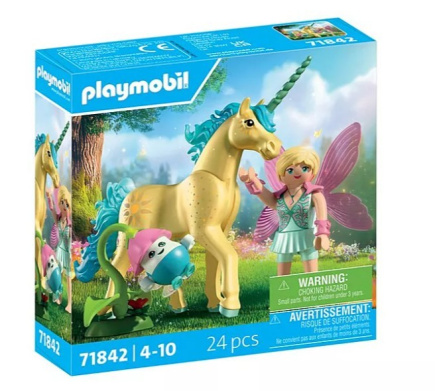 Playmobil Zestaw z figurkami Princess Magic 71842 Jednorożec do kolekcjonowania Sunshine Blossom z wróżką