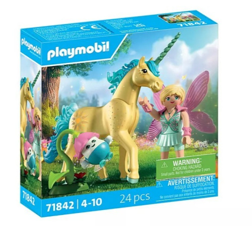 Playmobil Zestaw z figurkami Princess Magic 71842 Jednorożec do kolekcjonowania Sunshine Blossom z wróżką
