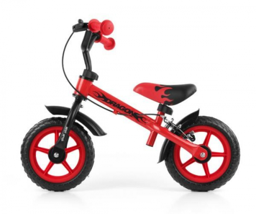 Dragon balance bike with brake red MILLY MALLY