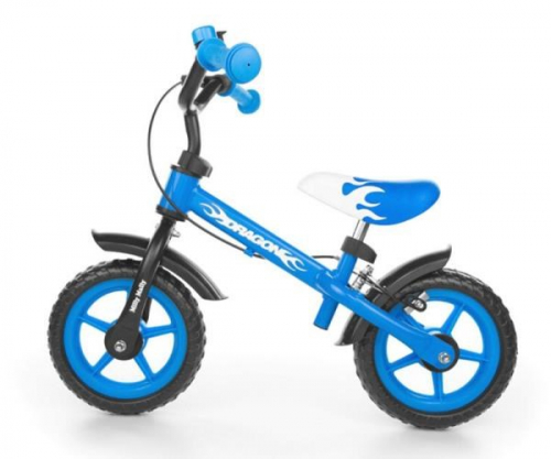 Milly Mally Dragon Z Hamulcem bicycle City Steel Black,Blue,White Child unisex