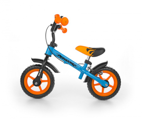 Milly Mally Dragon Z Hamulcem bicycle City Steel Black,Blue,Orange Child unisex