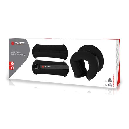 Pure2Improve | Ankle and Wrist Weights, 2x0,5 kg | 1.014 kg | Black P2I200620
