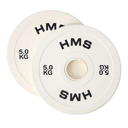 Olympic Bumper Plates 2x5kg White HMS CBRS50