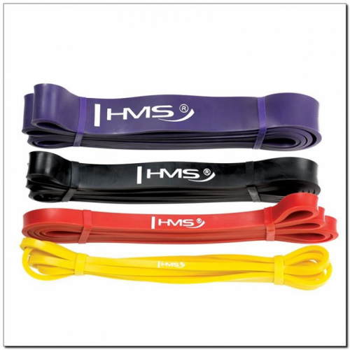 HMS Fitness GU05 SET exercise band Rubber Black, Purple, Red, Yellow